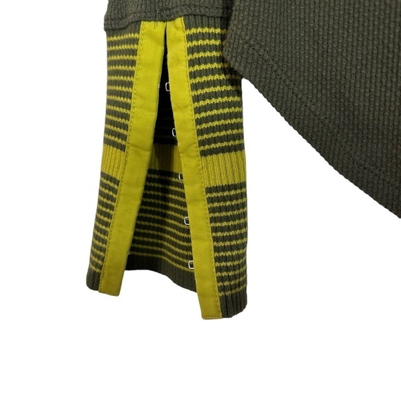 We the Free Green Mod Stripe Waffle Henley Top - Picture 8 of 10